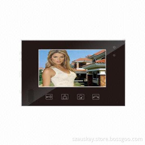 Video door phone for multiple family, outdoor camera and 7-inch TFT indoor monitor, high resolution